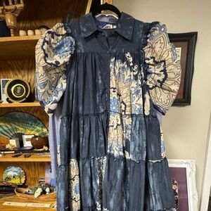 Beautiful Anthropology Denim Patchwork Dress